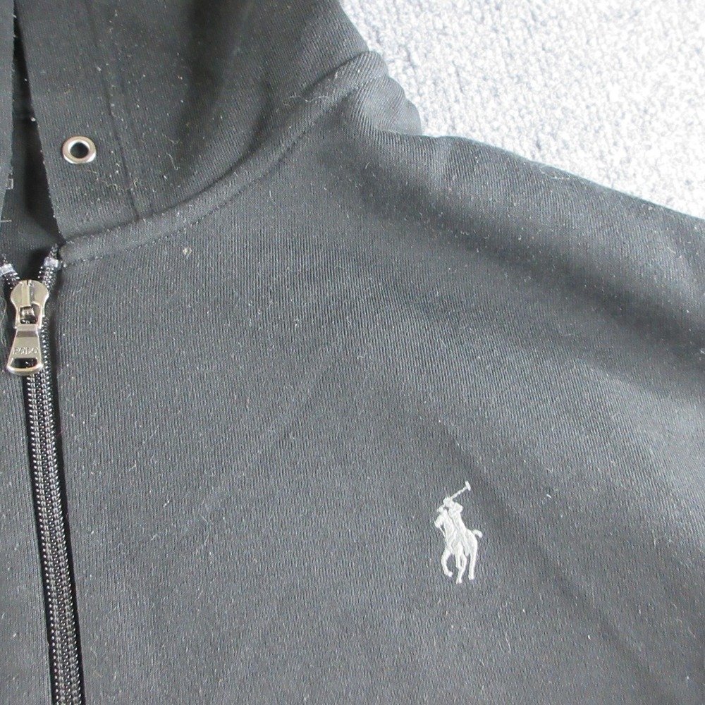 Polo Ralph Lauren Hoodie Mens XL Black Performance Full Zip Fleece Pony Logo - Picture 4 of 11